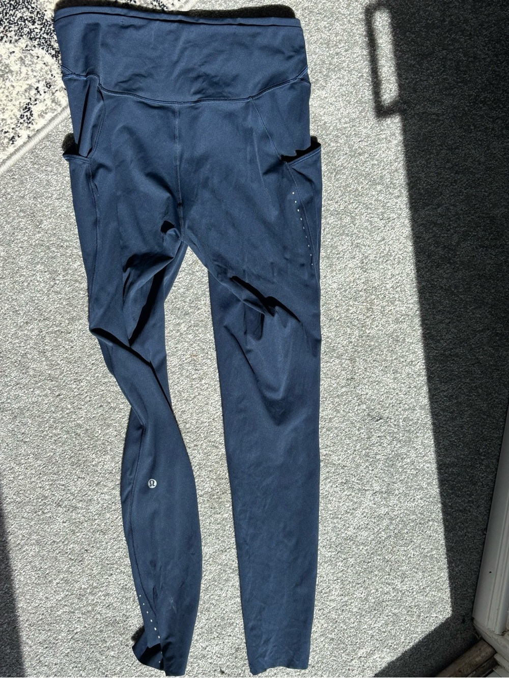 Lululemon women’s size 10 Fast and Free Leggings: Navy Blue